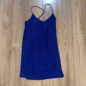 Royal Blue Thin Pleated Blouse - TBD F